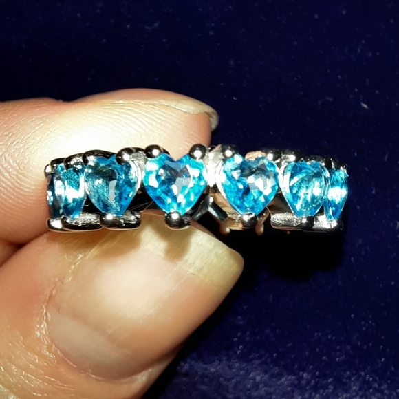 Hespera Sterling Silver Tanzanite Eternity ring - Picture 2 of 6
